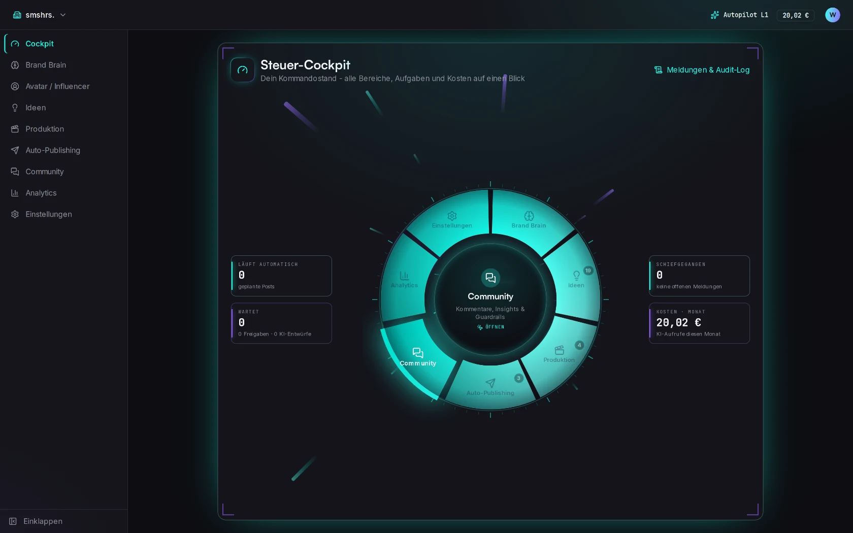 flosy.ai Steuer-Cockpit: alle Bereiche, Aufgaben und Kosten auf einen Blick